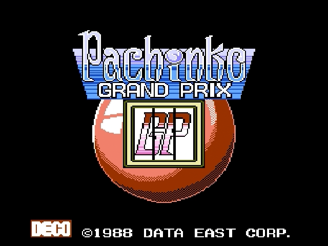 Pachinko Grand Prix title screen for Famicom Disk System